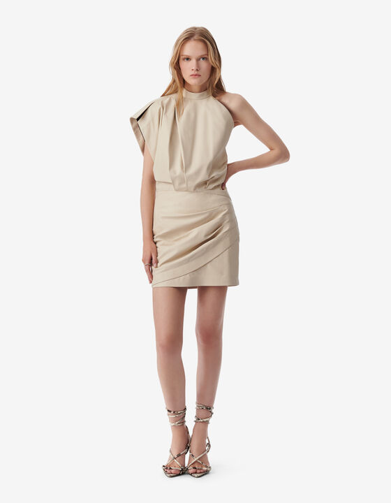 ASYMMETRICAL LEATHER DRESS