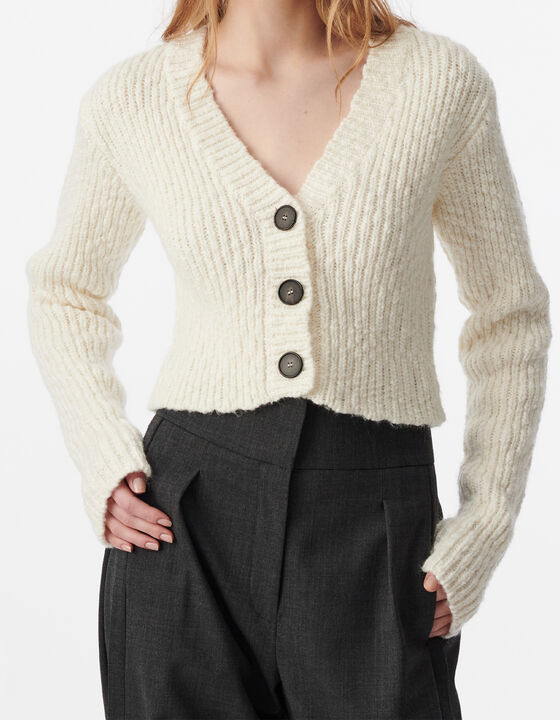 RIBBED CARDIGAN