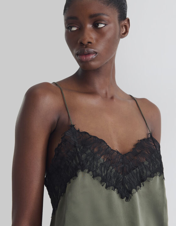 SILK AND LACE CAMISOLE