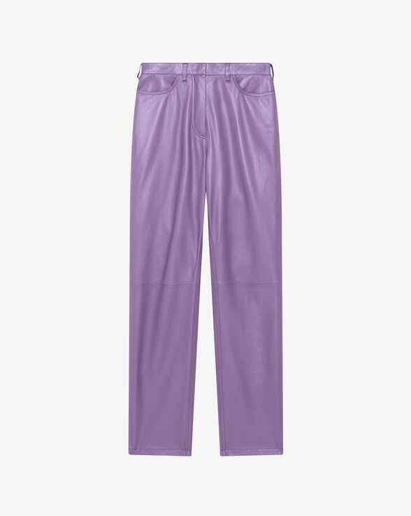 JALIL PLEATED LEATHER TROUSERS