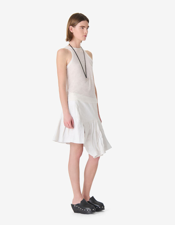 LEATHER ASYMETRICAL SKIRT