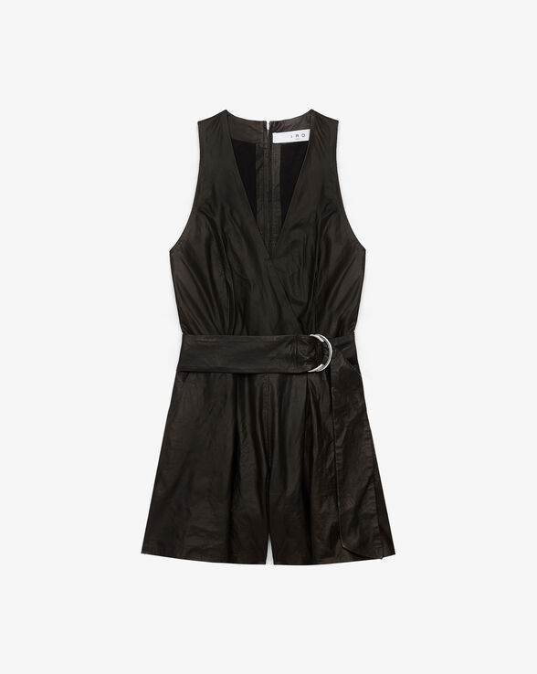ISAIA LEATHER PLAYSUIT