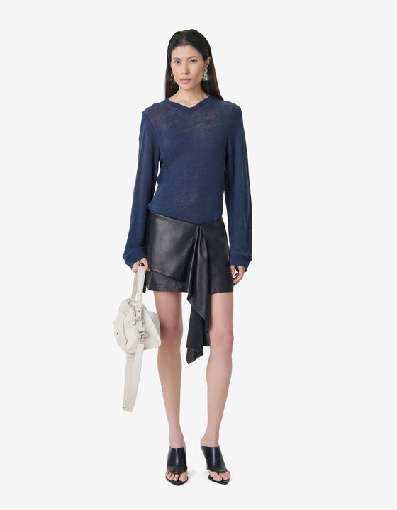 LINEN V-NECK T-SHIRT