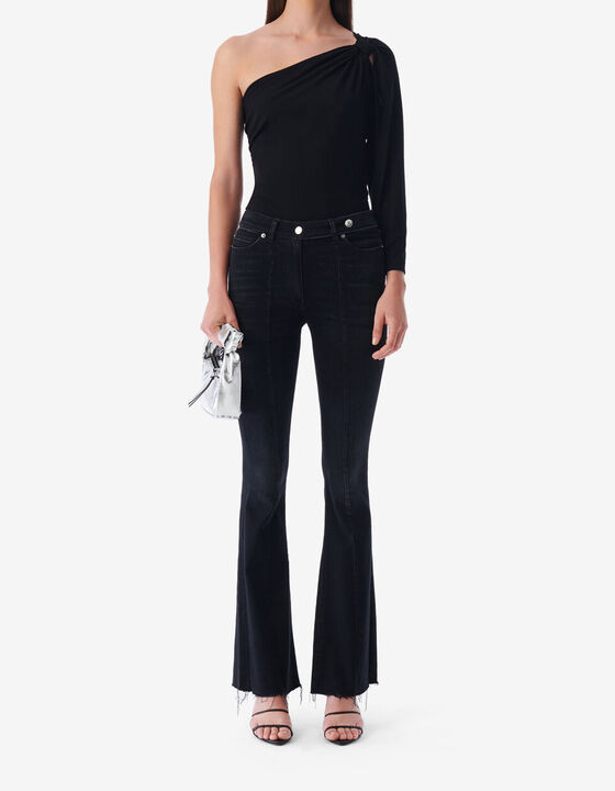 CUT-OUT ASYMMETRICAL JERSEY TOP