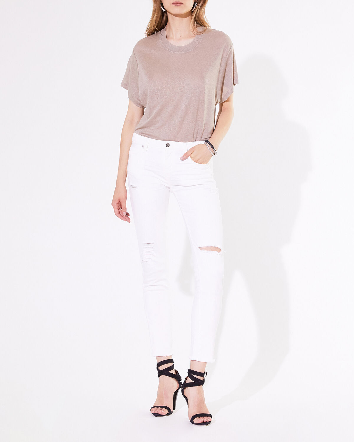 Hinton T-Shirt Dark Beige by IRO Paris
