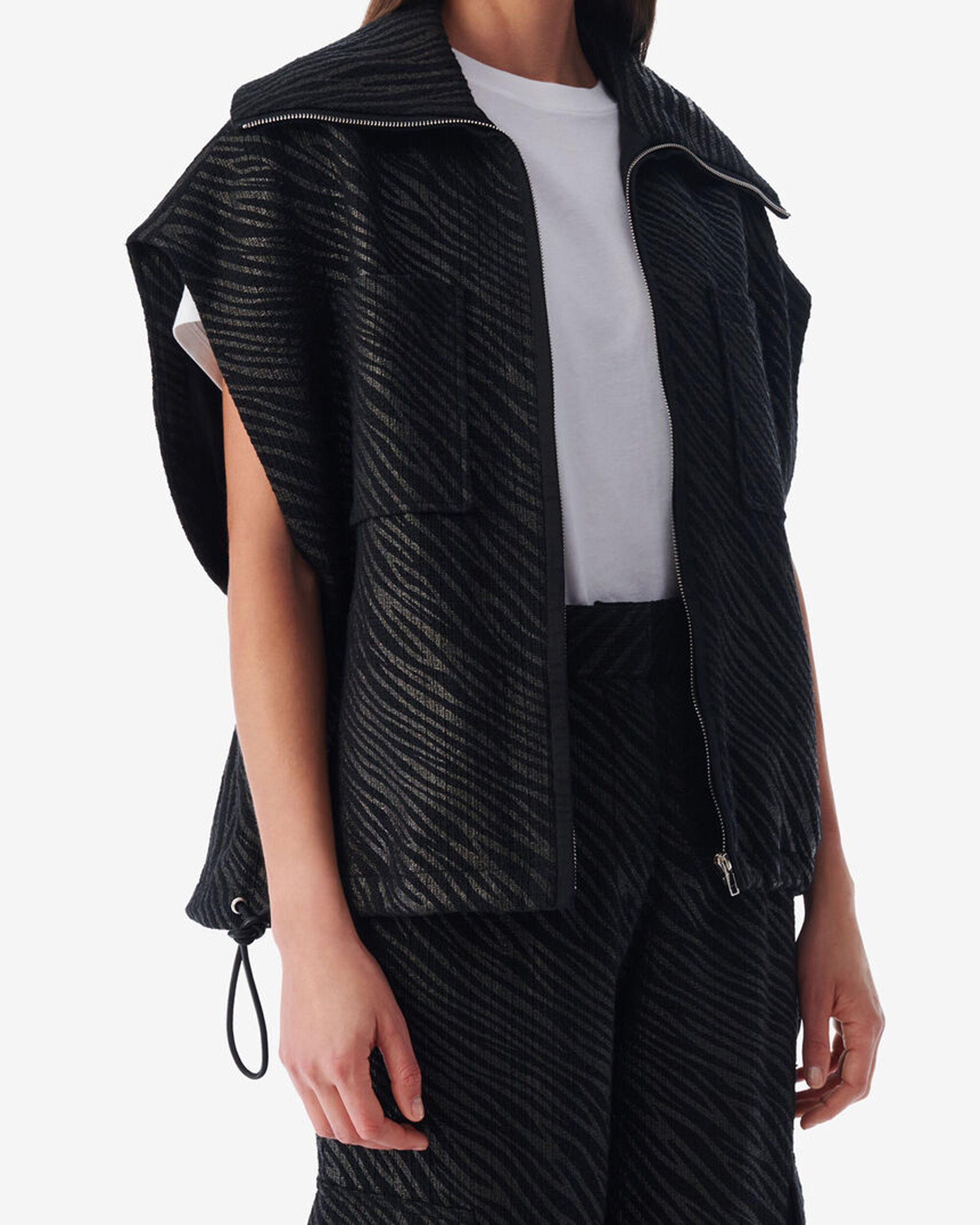 IRO ARCHIVES | ZEBRA SLEEVELESS PATTERNED JACKET
