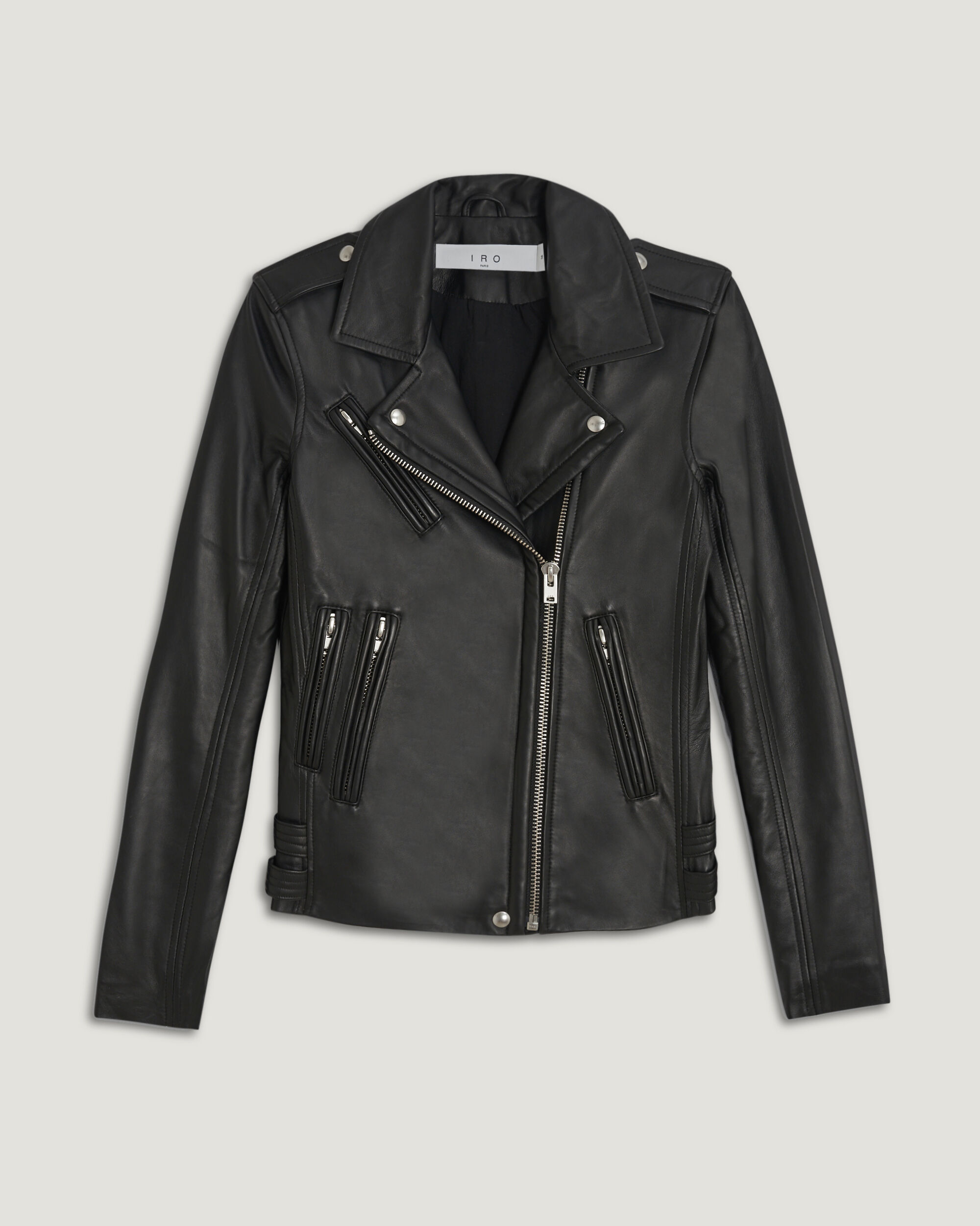 iro han leather jacket black