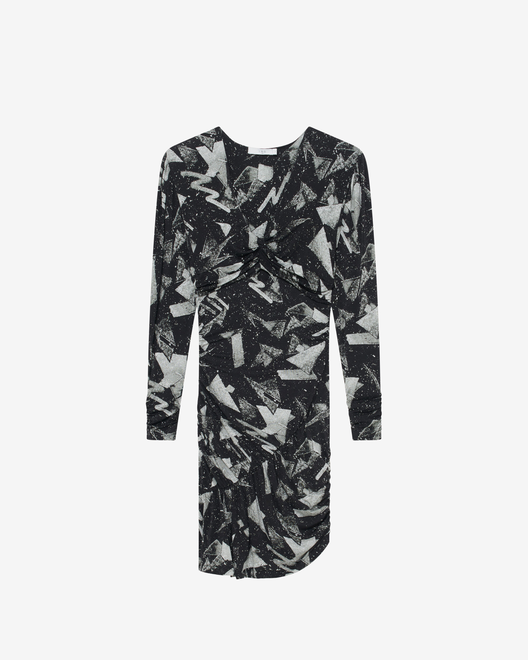 YANNA LONG SLEEVE RUFFLE DRESS