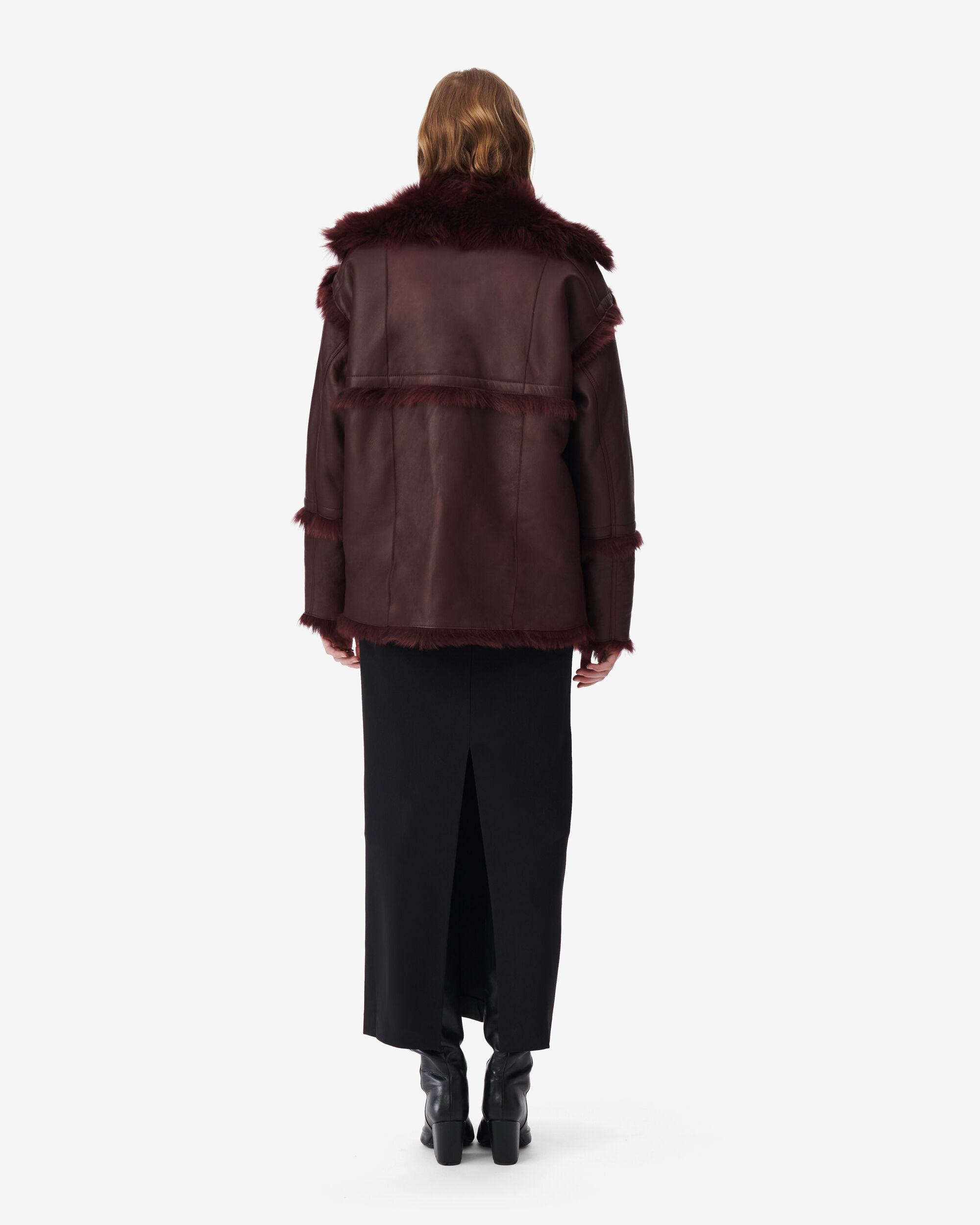 BURNING SHO leather fur jacket 黒豹 BURNING SHO leather fur jacket 黒豹