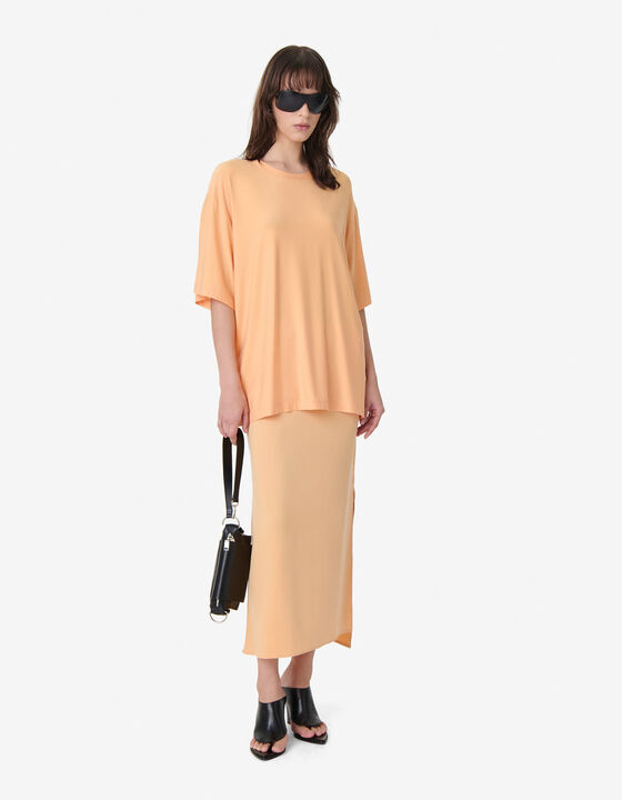 DRAPED MIDI SKIRT