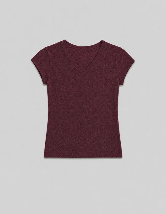 V-NECK LINEN T-SHIRT