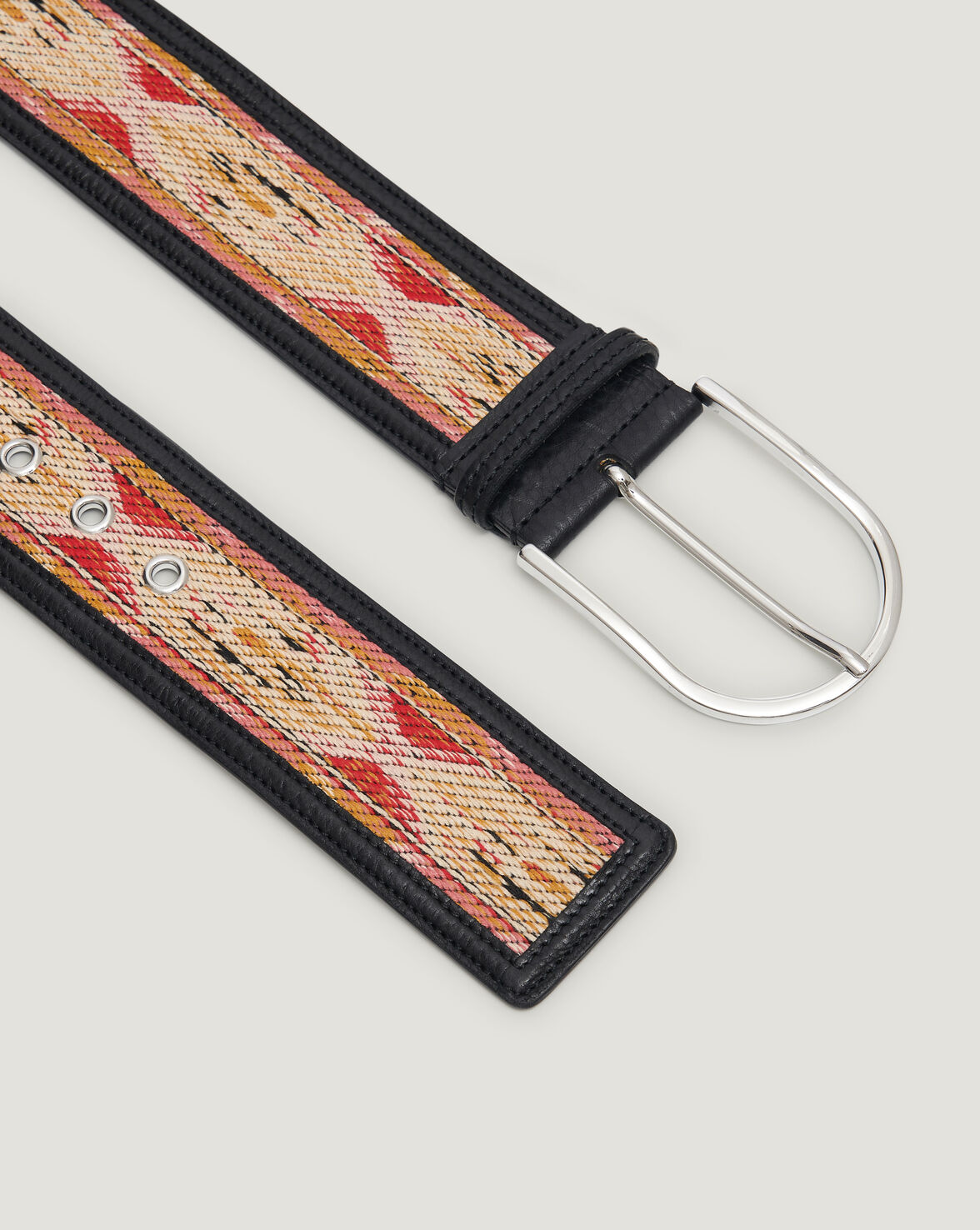 AOUNI WESTERN STITCHED LEATHER BELT image number null