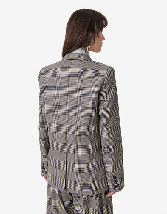 CHECKED SUIT JACKET