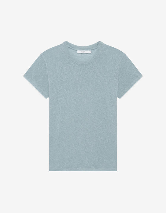 ROUND-NECK LINEN T-SHIRT