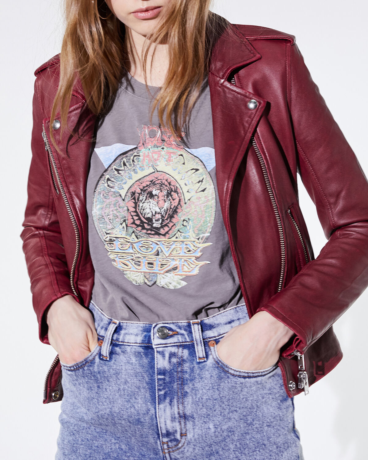 Newhan Jacket Cardinal Red by IRO Paris