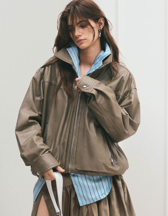 OVERSIZED LEATHER JACKET