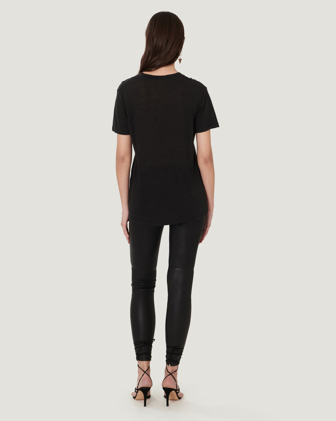 T-SHIRT COL ROND EN LIN LUCIANA image number null