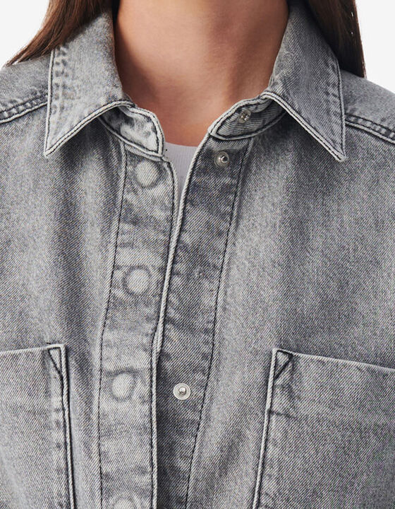 FADED DENIM PLAYSUIT