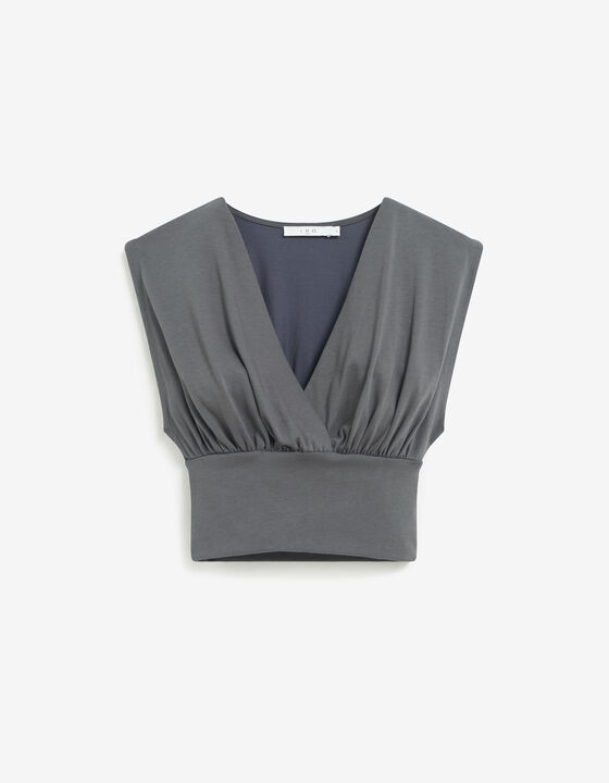 V-NECK JERSEY TOP