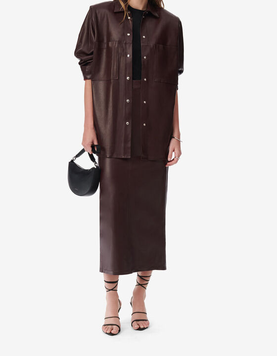 LEATHER OVERSHIRT
