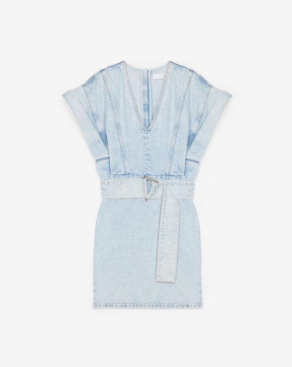 ROBE EN JEAN CEINTURÉE PAULEEN