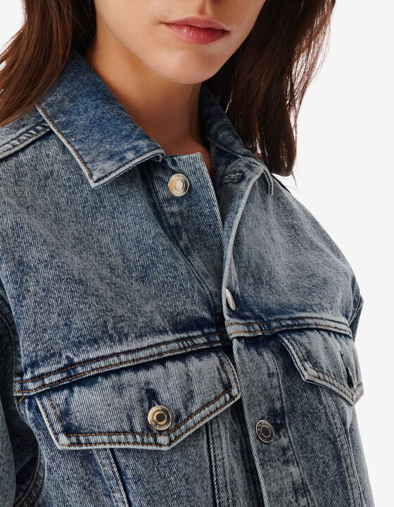 SHORT FADED DENIM DRESS