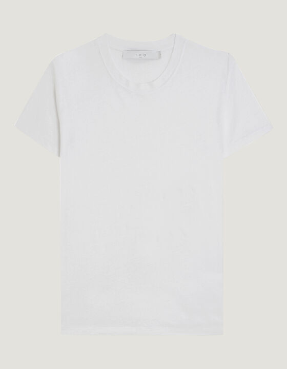 LUCIANA CREW NECK LINEN T SHIRT