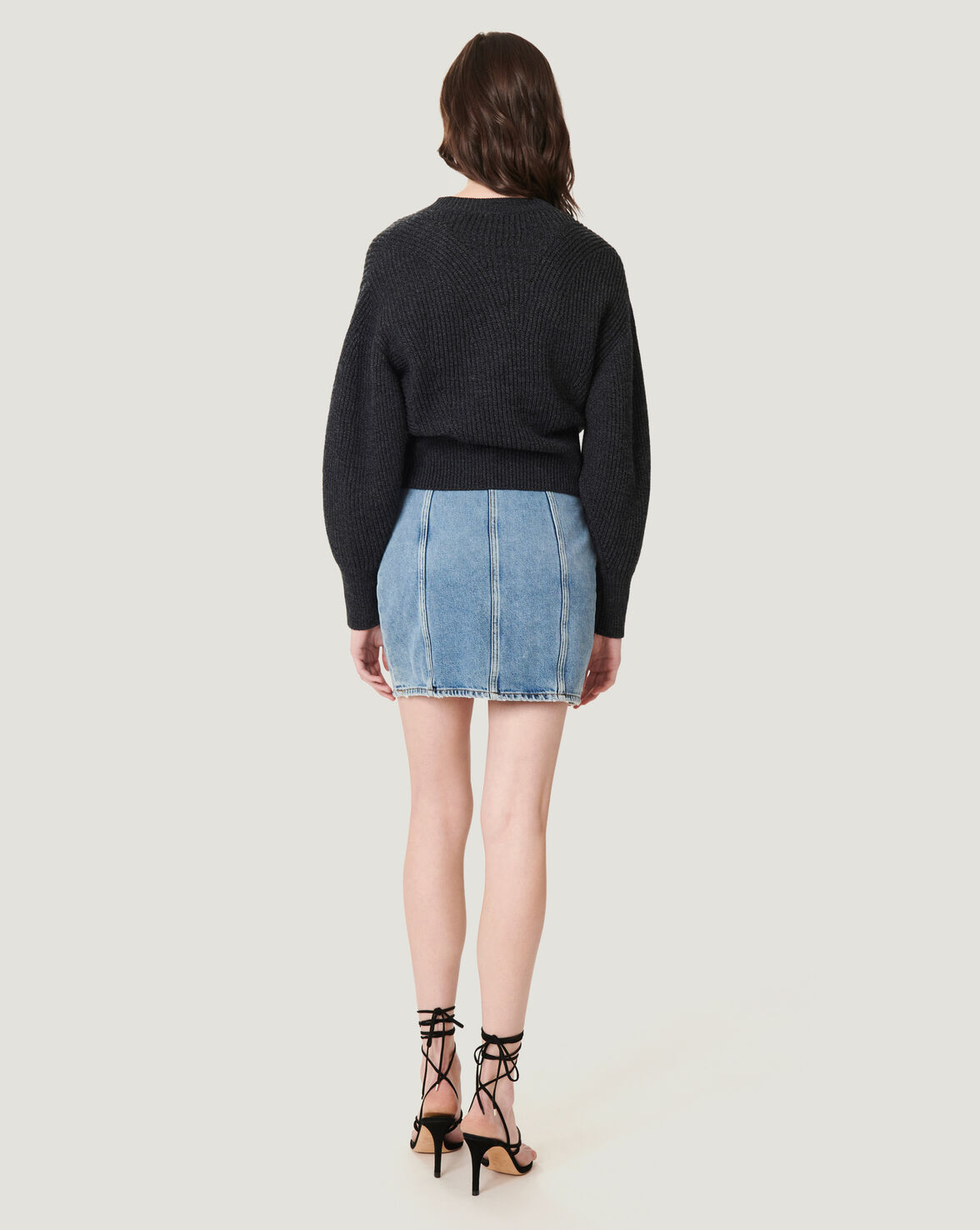 JAYA RIBBED V NECK SWEATER image number null