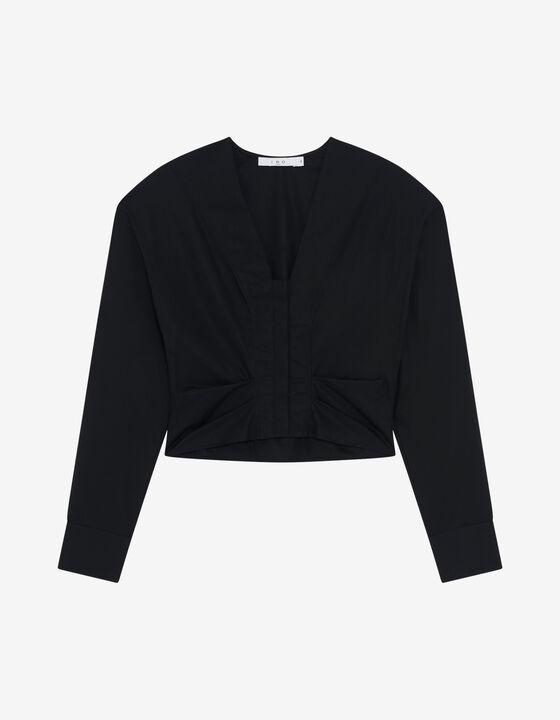 LEANEL V-NECK GATHERED SHIRT