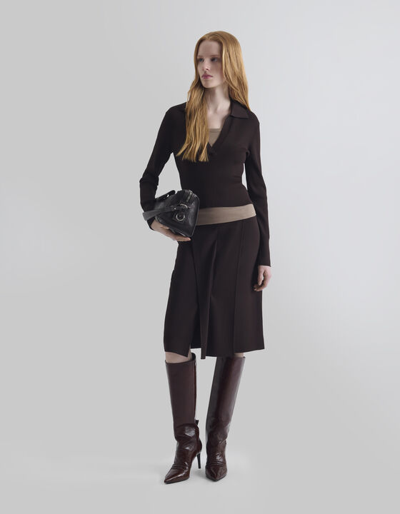 MIDI RIBBED SKIRT