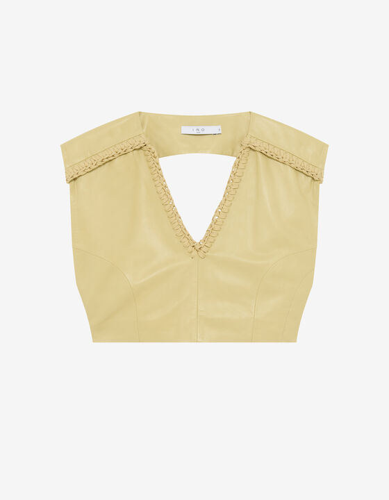 BRAIDED LEATHER TOP