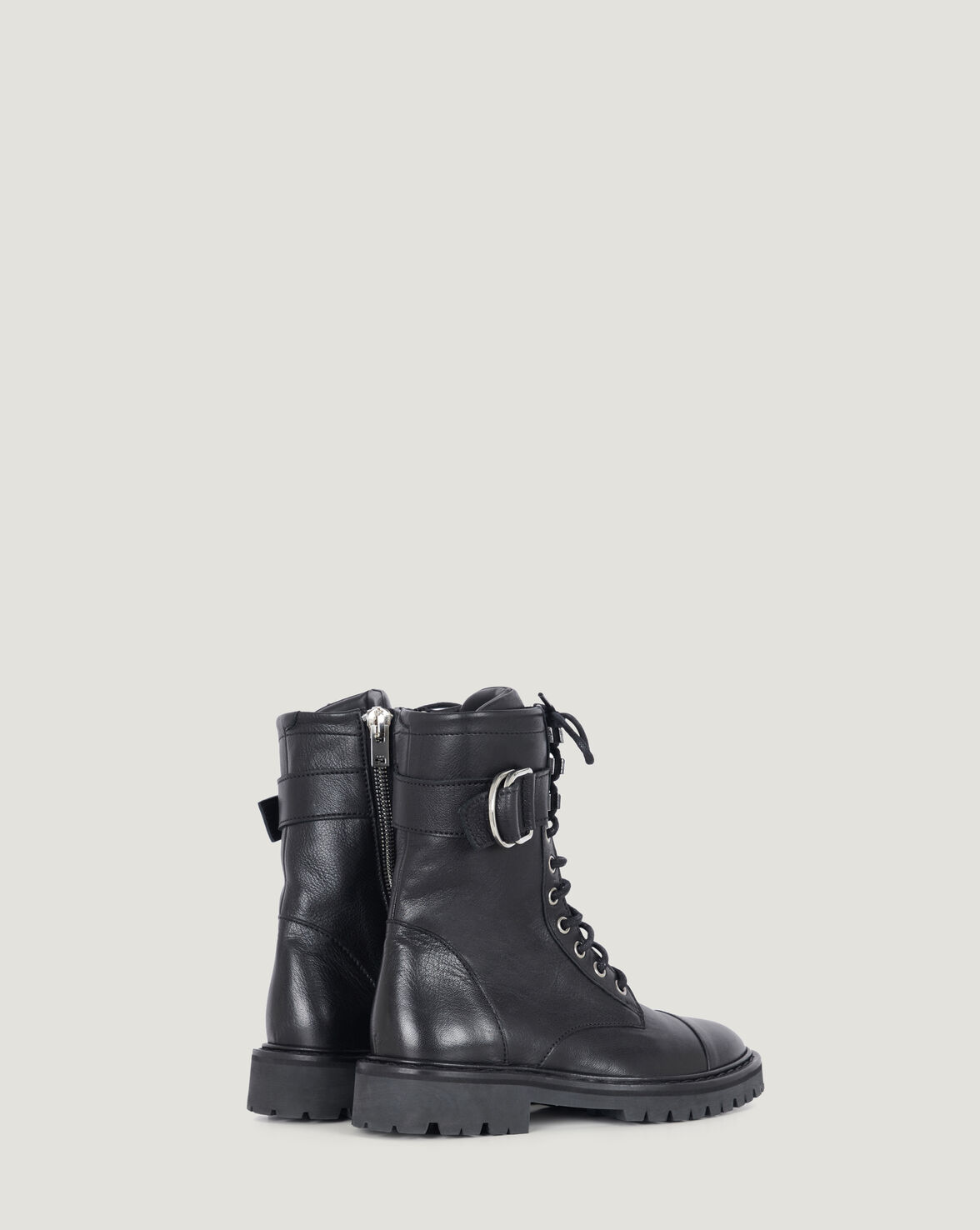 JAUDIE LACE UP LEATHER RANGERS BOOTS image number null