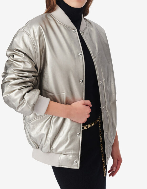 OVERSIZED LEATHER BOMBER