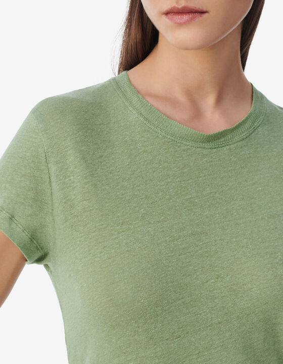 ROUND-NECK LINEN T-SHIRT