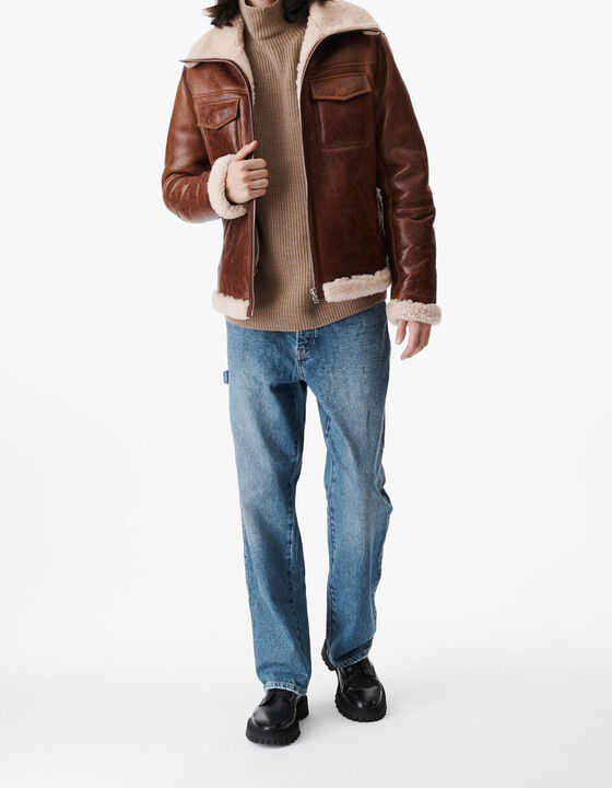 PEAU LAIN&Eacute;E COL MONTANT