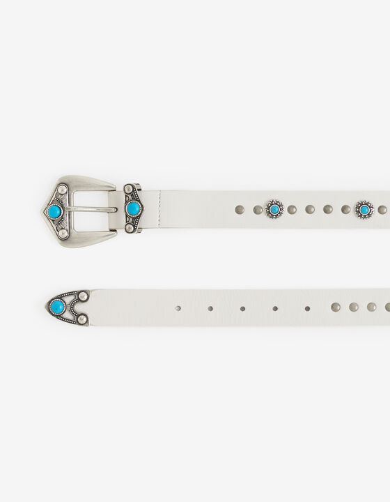 STUDDED LEATHER BELT