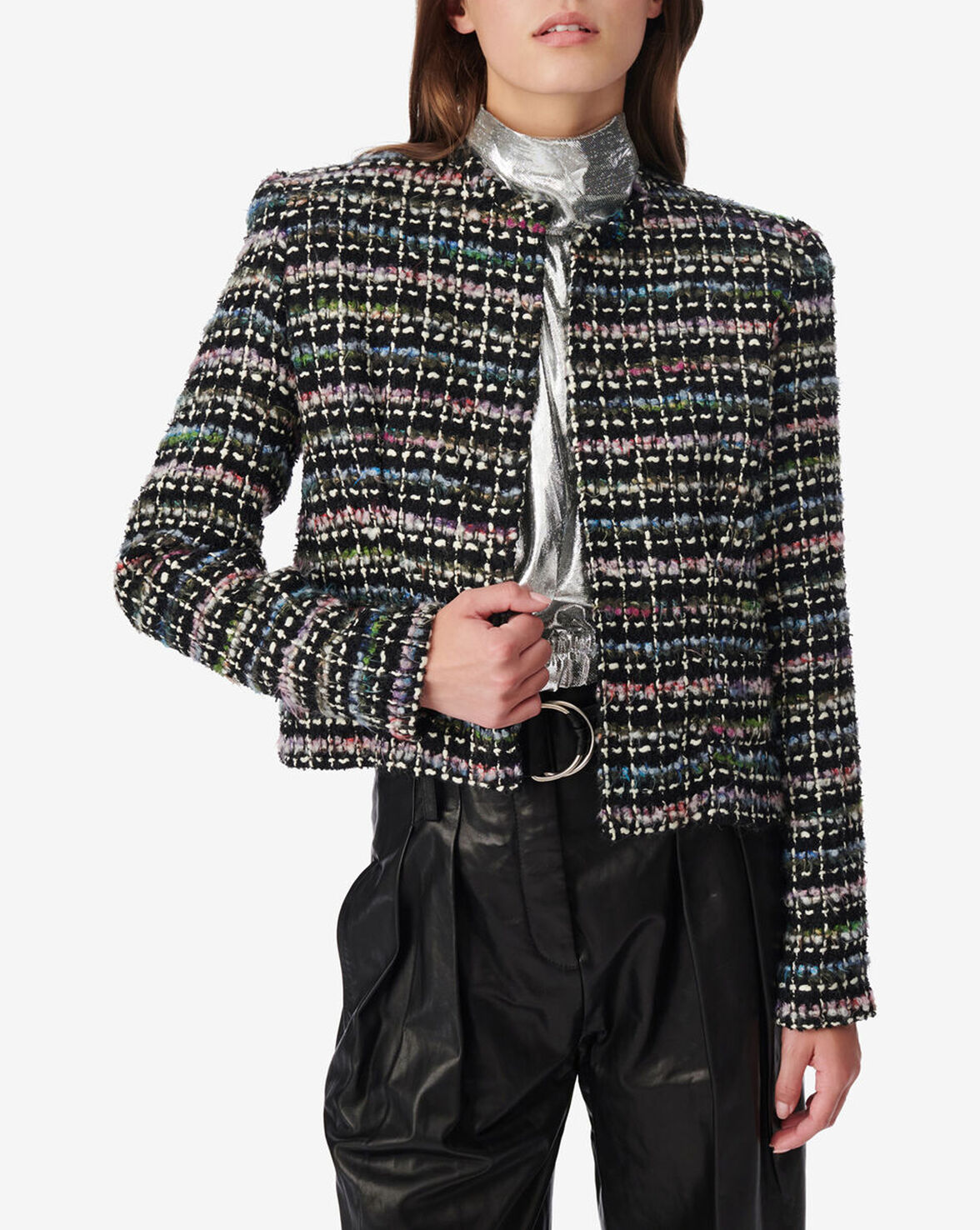 Iro Juane Jacket | Plaid/Black | Size 38 | Shopbop