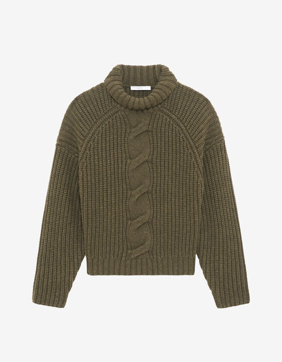 KNITTED PULL WITH STAND-UP COLLAR