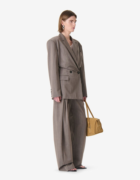 WIDE-LEG PLEATED PANTS