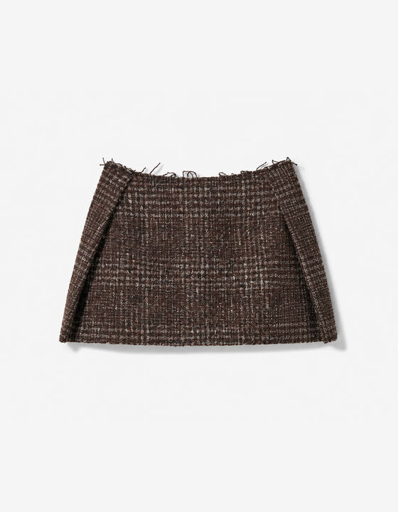 SHORT TWEED SKIRT