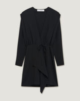 RIXTON STRUCTURED WRAP MINI DRESS image number null