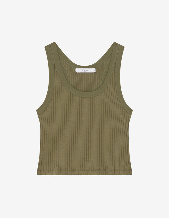 CROPPED RIBBED TANK TOP