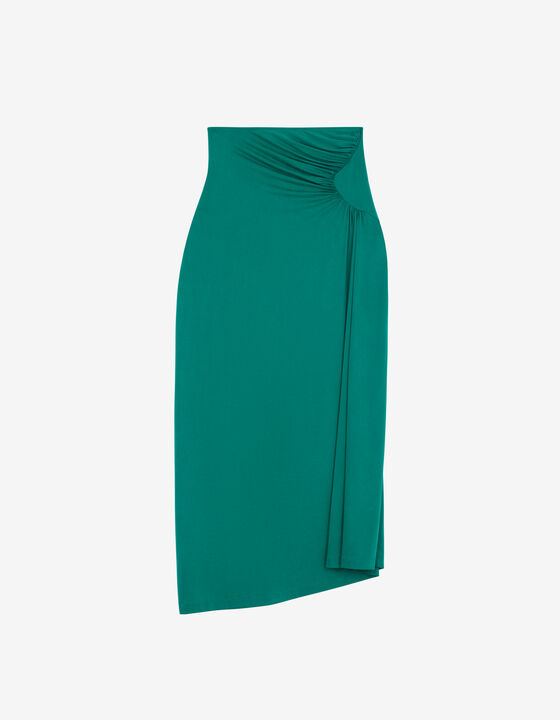 JUPE MIDI DRAP&Eacute;E