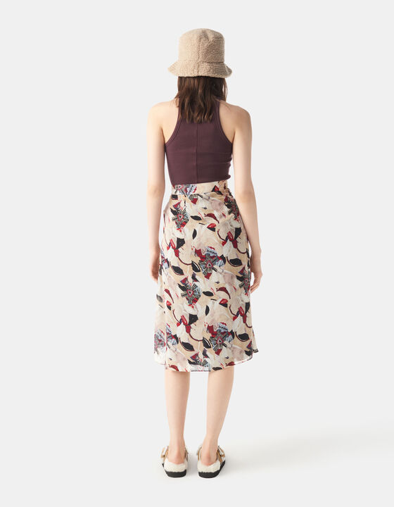 PRINTED MIDI SKIRT