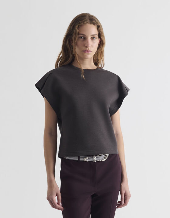STRUCTURED-SHOULDER T-SHIRT