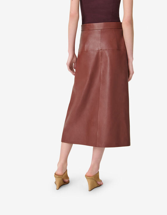 LONG LEATHER SKIRT