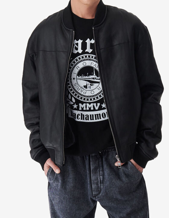 BLOUSON EN CUIR RÉVERSIBLE