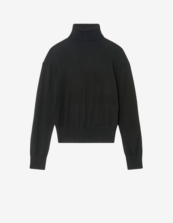 PULL COL MONTANT LAINE ET SOIE