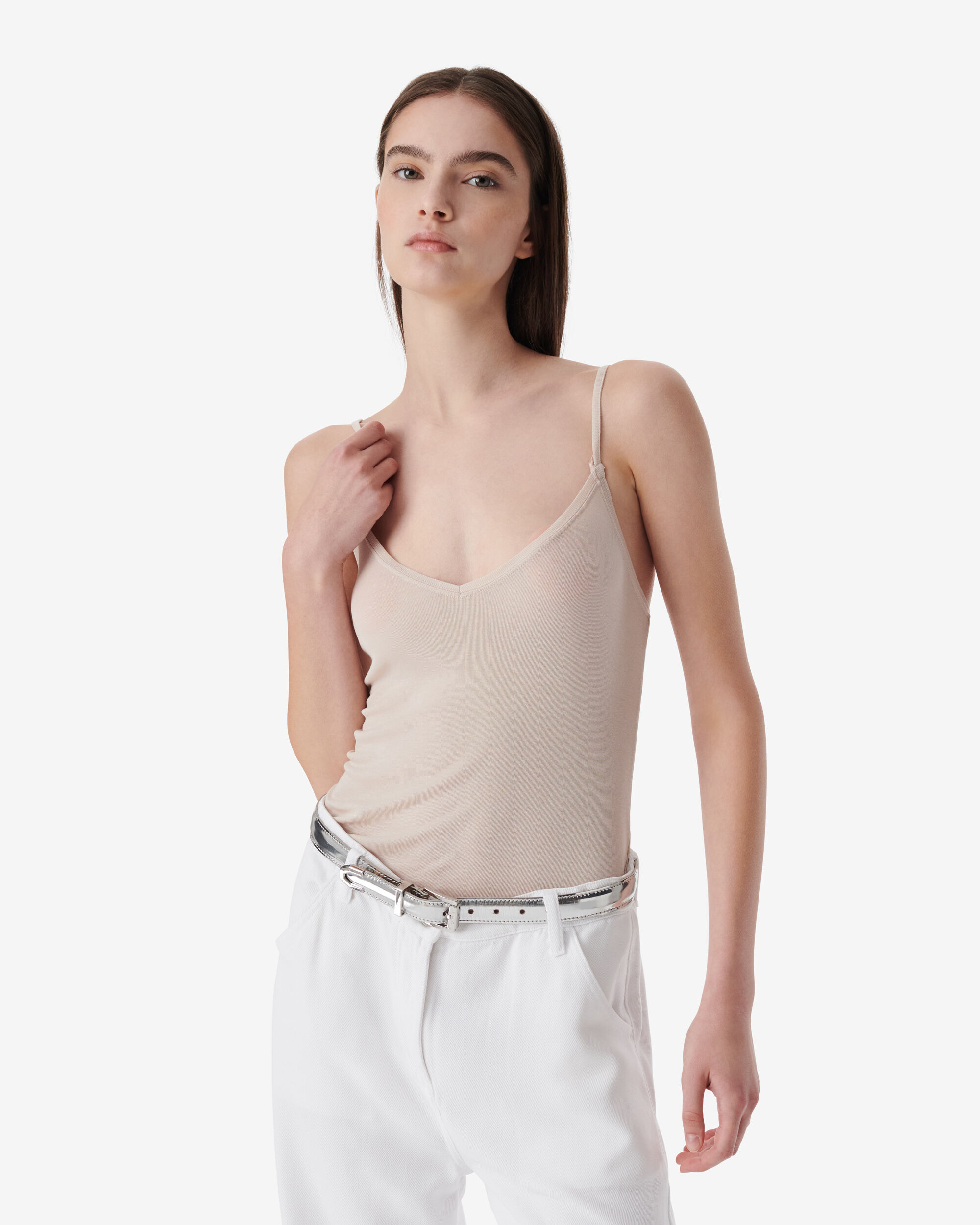 Èaphi TULLE ASYMMETRY FRILL CAMISOLE