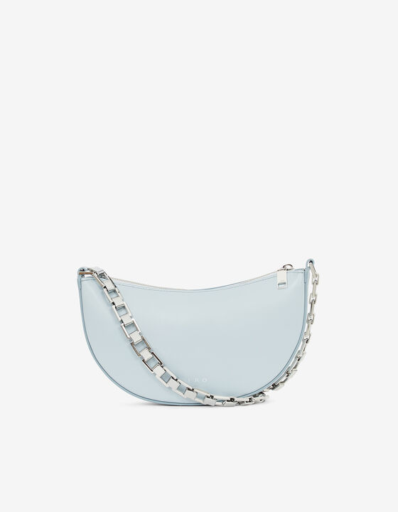 ARCCLUTCH LEATHER BAG WITH CHAIN